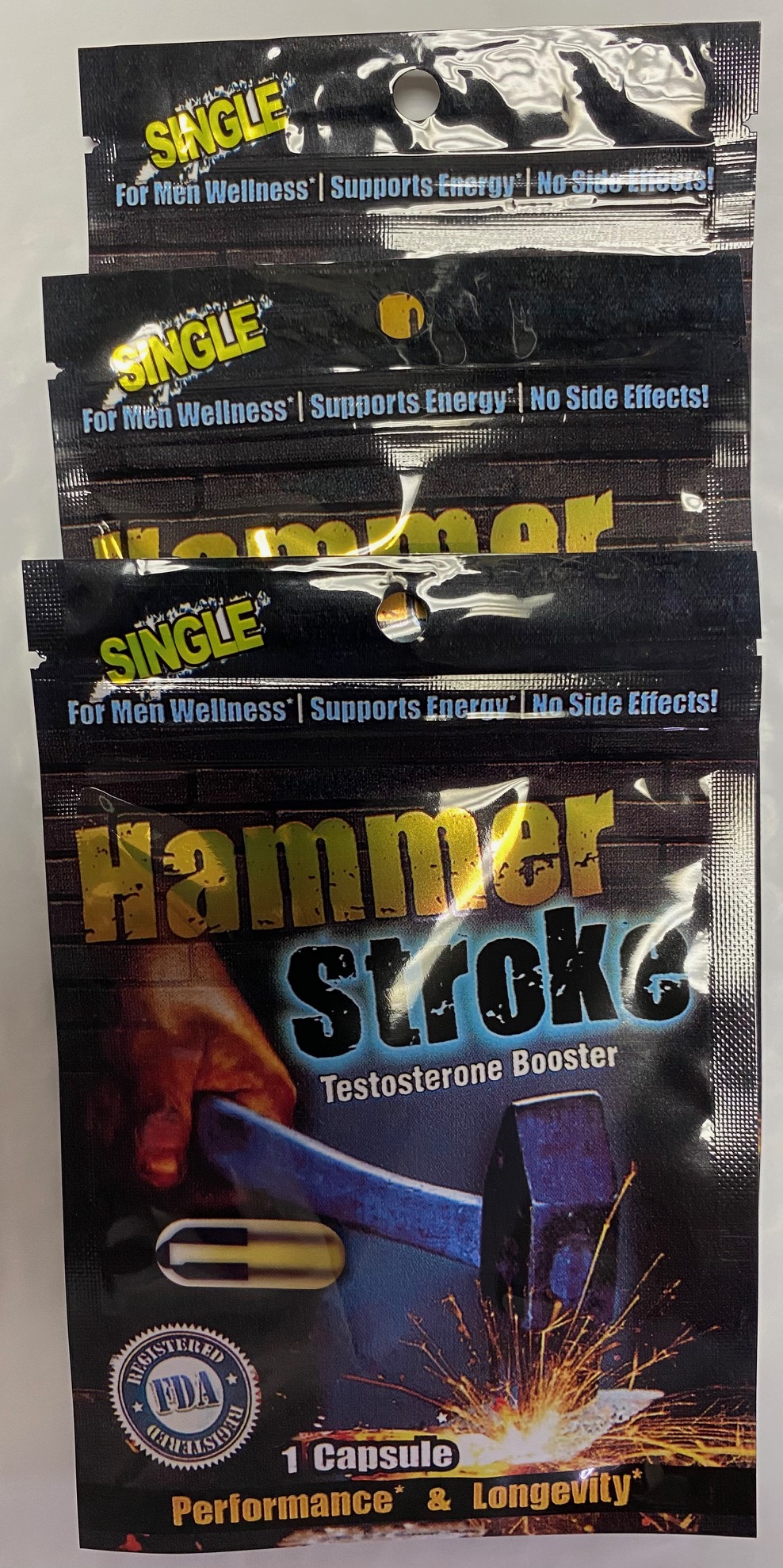 HAMMER STROKE MALE SUPPLEMENT 3 Pills
